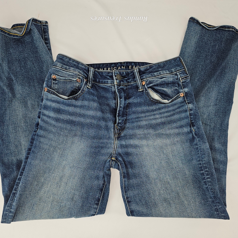 American Eagle Outfitters Men's Airflex + Blue Straight Leg Jeans 30x32
